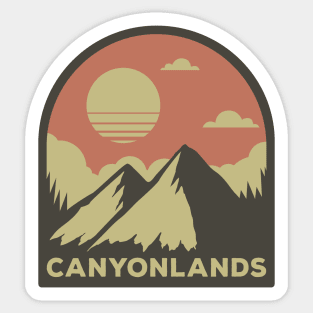 Canyonlands  national park retro Sticker